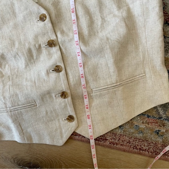 BANANA REPUBLIC FACTORY LINEN BLEND WAISTCOAT VEST - Picture 3 of 6